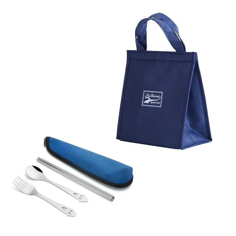 6 uur thermische vacuüm lunchbox 304 roestvrij staal geïsoleerde Worker volwassen voedselcontainer grote picknick student bento box set