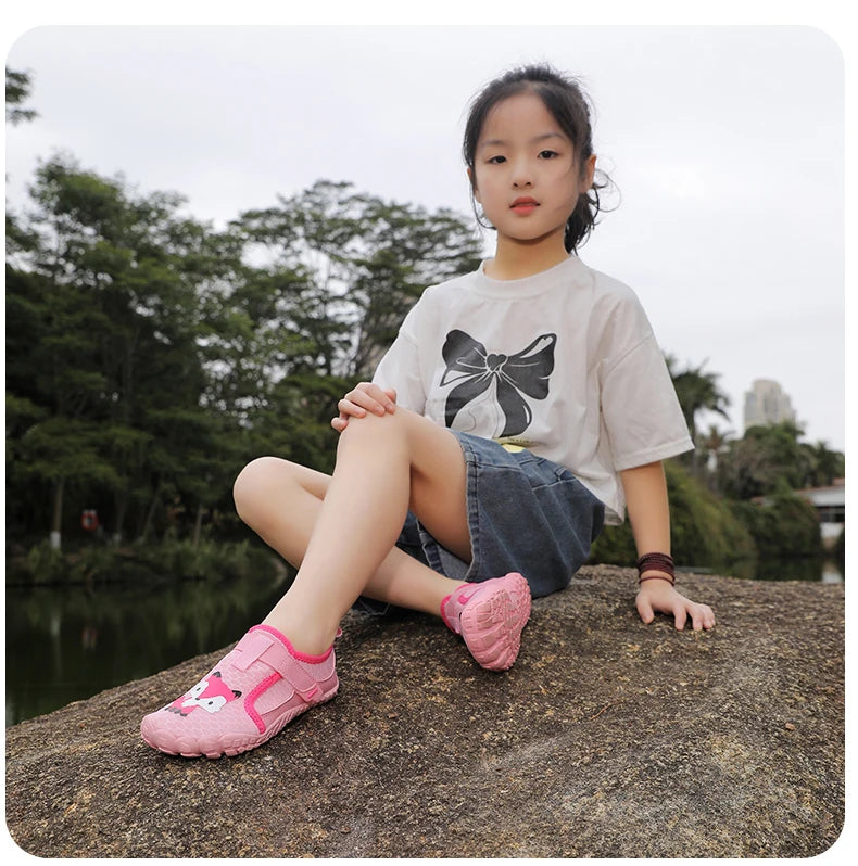 Kids Wide Toe Beach Shoes Lightweight Breathable Non Slip Rubber Sole with Durable Construction for Long Lasting Use
