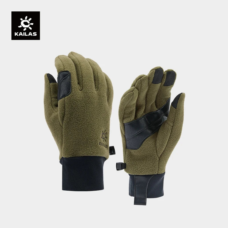 Men's Fleece Gloves For Hiking And Traveling KM2464102