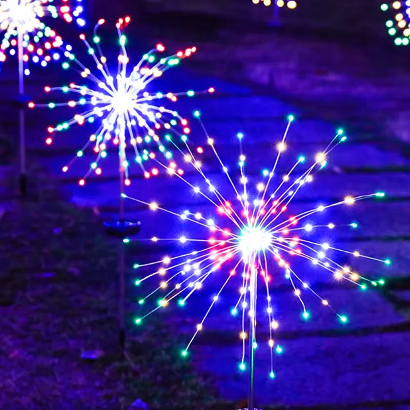 200LED LED-zonnevuurwerkverlichting voor buiten, grasbol, paardenbloemlamp voor tuin, gazon, landschapslamp, vakantieverlichting
