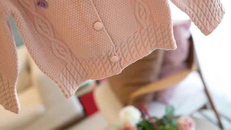 New Autumn Kids Sweater Cute Bow Girls Knitwear Clothes Knit Korean Version Children's Cardigan Tops 2-6T Girls