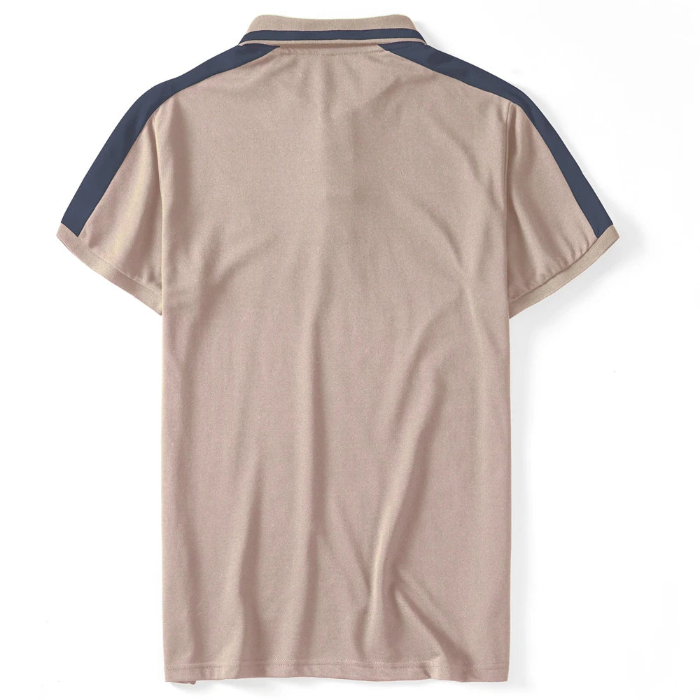 Men's Cotton Polos Giraffe Embroidery Short Sleeve Polo Shirts for Men High Quality Brand Design Polos Men Clothing