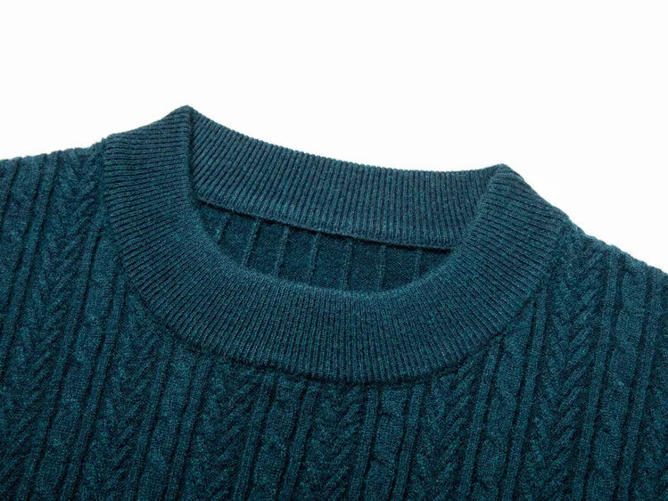 Men's Autumn and Winter Warm Turtleneck O-Neck Sweater, Thickened Slim-Fit Bottoming Shirt, Fine knitted Sweater Sizes M-4XL