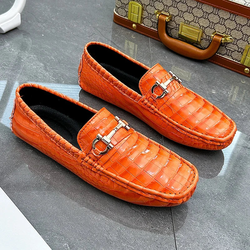 Fashion Men Large Size 46 47 48 Casual Loafers Gray Mens Moccasins Shoes Light Weight Wedding Formal Dress Shoes for Men