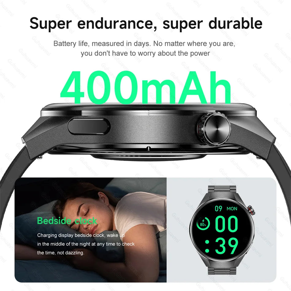 2025 True AMOLED Smart Watch Full Touch Screen 466*466 HD Health Tracker Voice Call Smartwatch For Men & Women - Compatible with Xiaomi & Huawei IOS