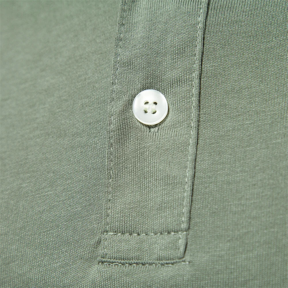 100% Cotton Embroidery Men's Polo Shirts Solid Colour Short Sleeve Polo Shirts Summer Social Polos For Men