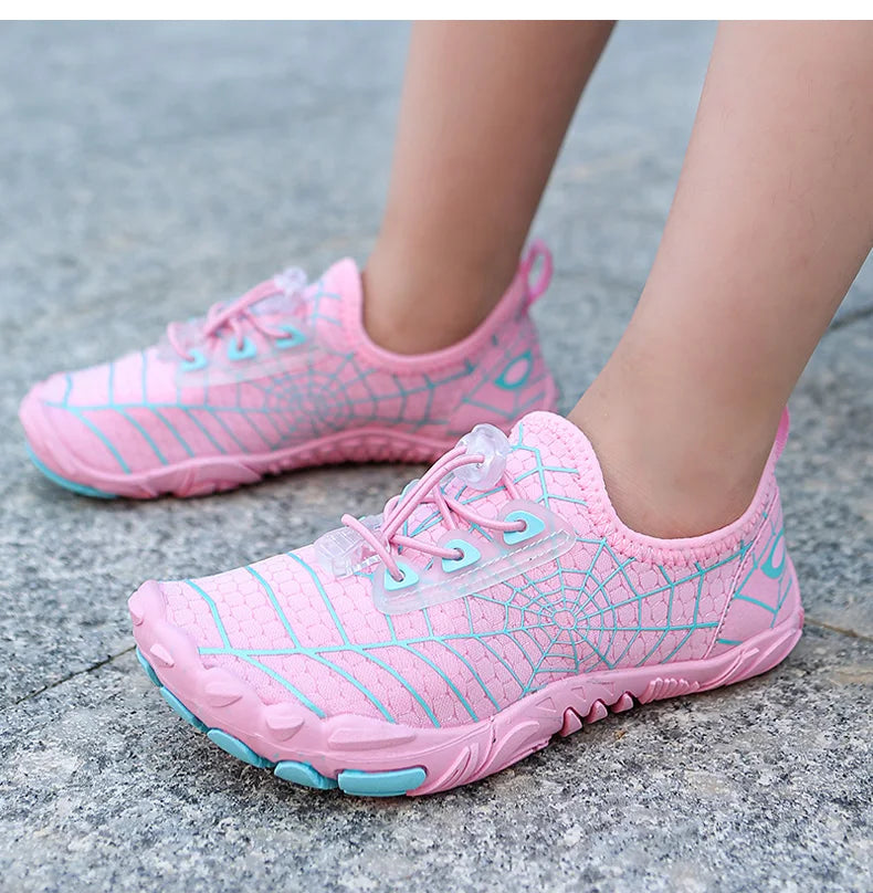 Kids Aqua Beach Water Shoes – Non-Slip Barefoot Swim Shoes for Children & Babies Summer Pool and Beach Footwear