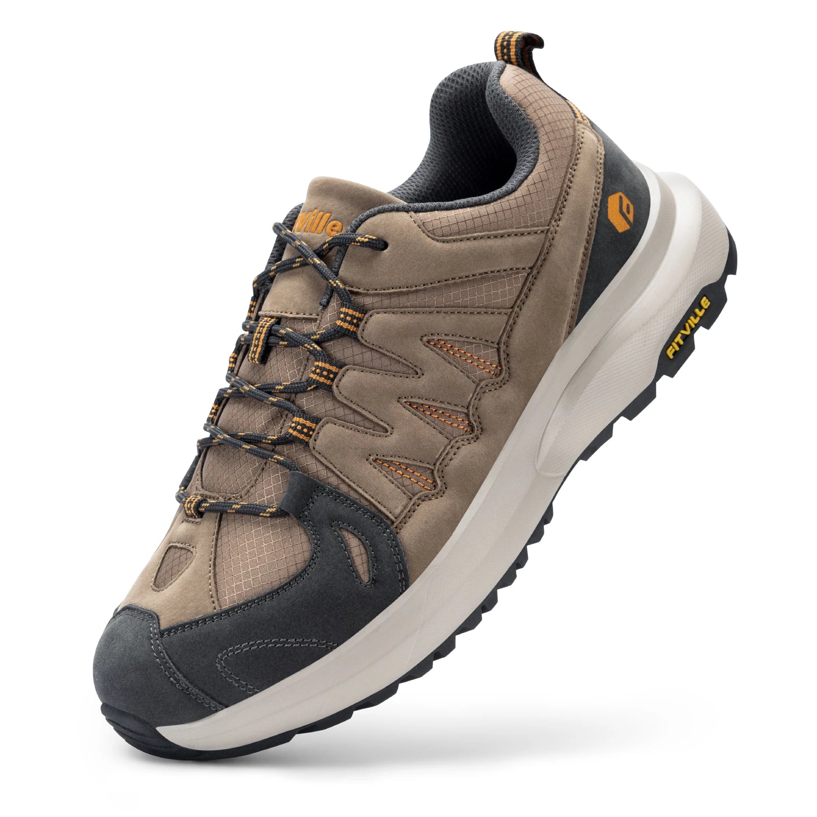 Herenschoenen Brede wandelschoenen, waterdichte buitenschoenen, werkschoenen, wandelschoenen met voetboogondersteuning voor verlichting van hielpijn