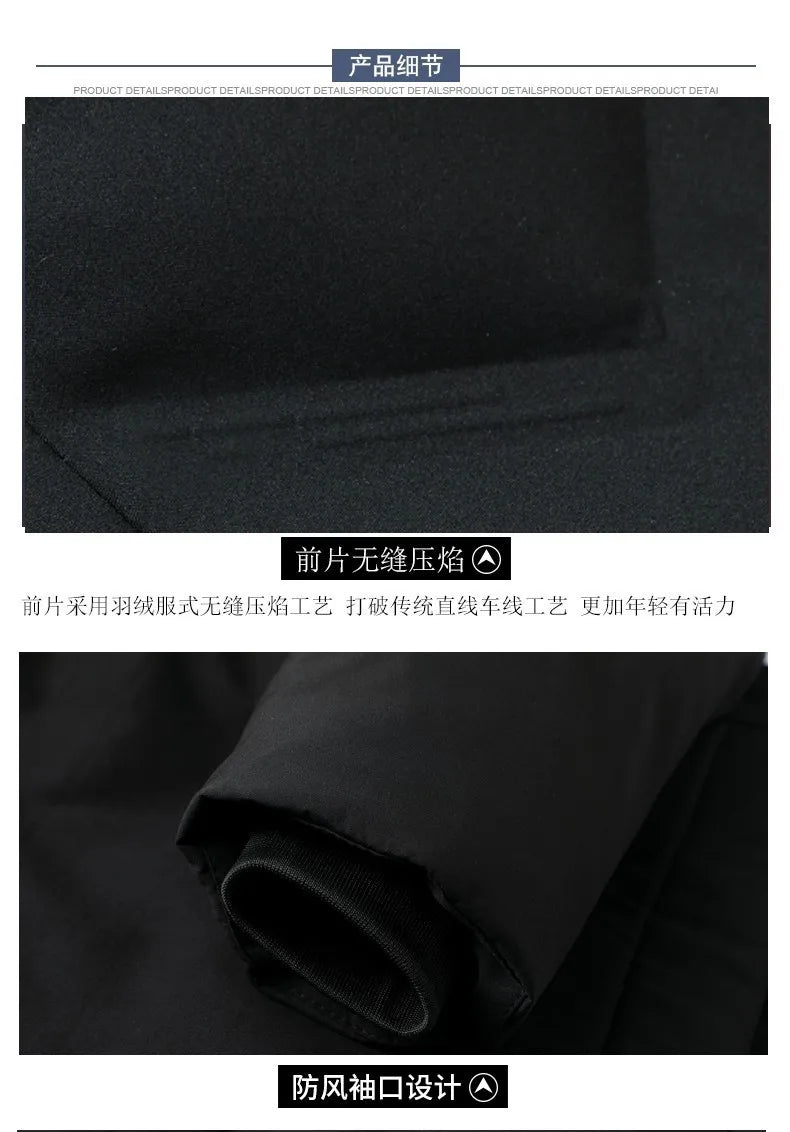 Men's Top Grade Designer Brand, Parka Jacket Cropped Thick Casual Fashion, Hooded Windbreaker, and Quilted Bubble Male Coats