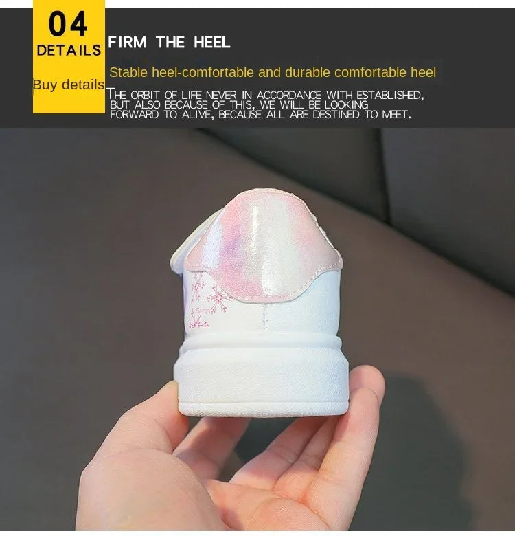 Disney Kids Girls Shoes fashion Children Sneakers Girls Elsa Frozen Princess Casual Sport Shoes Student Shoes Teen Shoes