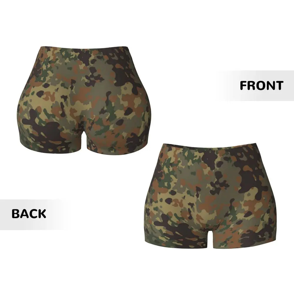 Custom Marpat Camo Workout Volleyball Biker Shorts for Women Woodland Camouflage Gym Yoga Shorts