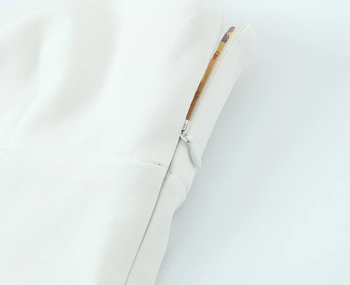 Witte print camisole sexy verstelbare spaghettibandjes chique feest zomer crop top streetwear voor vrouwen korte lengte polyester