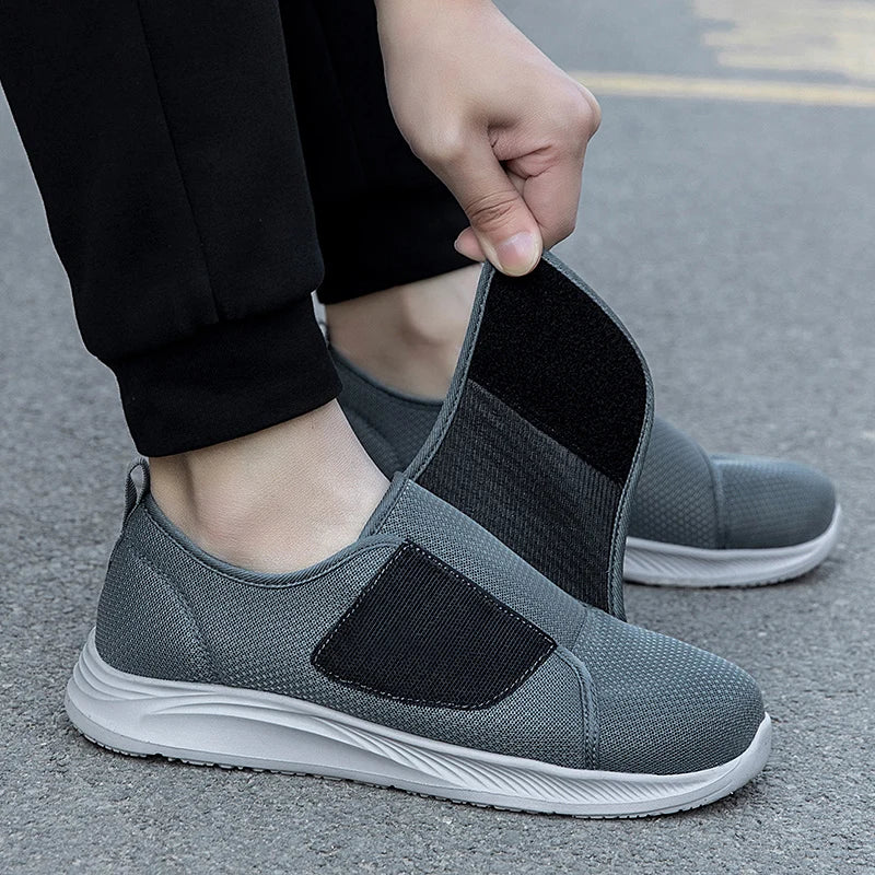 Unisex orthopedische wandelschoenen voor diabetici, voor brede voeten, gezwollen voeten, duimeversie, zacht en comfortabel