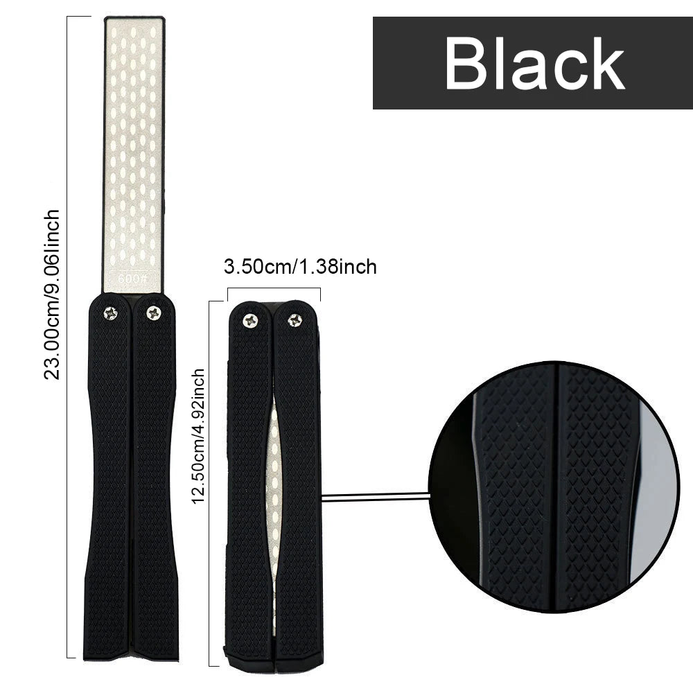 Diamond Knife Sharpener 400/600 Grit Double-Side Sharpening Stone for Knife Axe Drill Pocket Folding Knife Garden Tool Sharpener