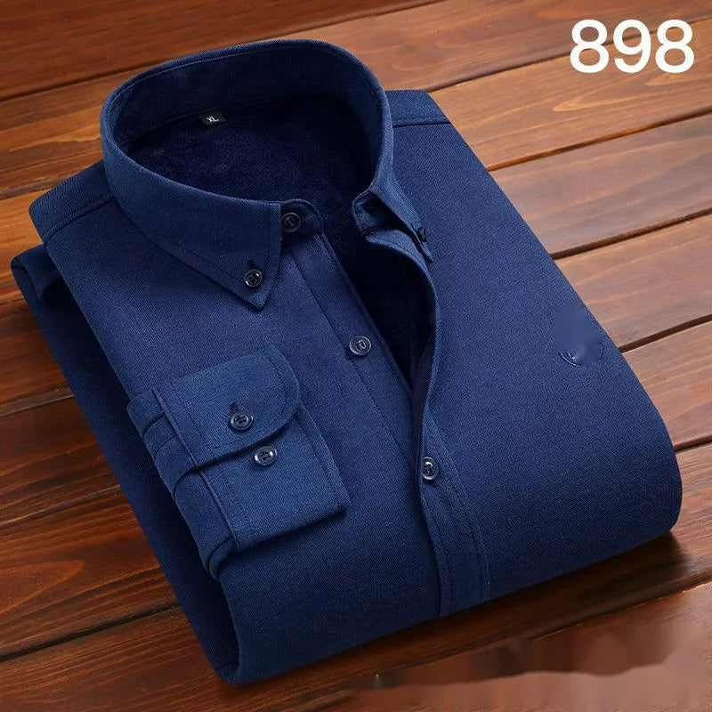 Reversknopf Allgleiches Stickerei Warme Hemden Herrenbekleidung Herbst Neue Übergroße Casual Tops Lose Koreanische Hemd
