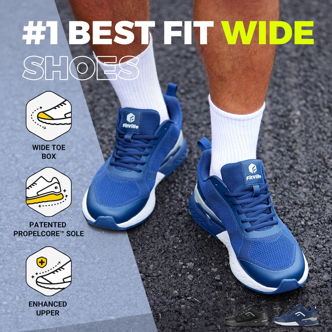 Men's Casual Sport Shoes Light Sneakers Lightweight Anti-slip Athletic Jogging Shoes For Swollen Feet Arch Support