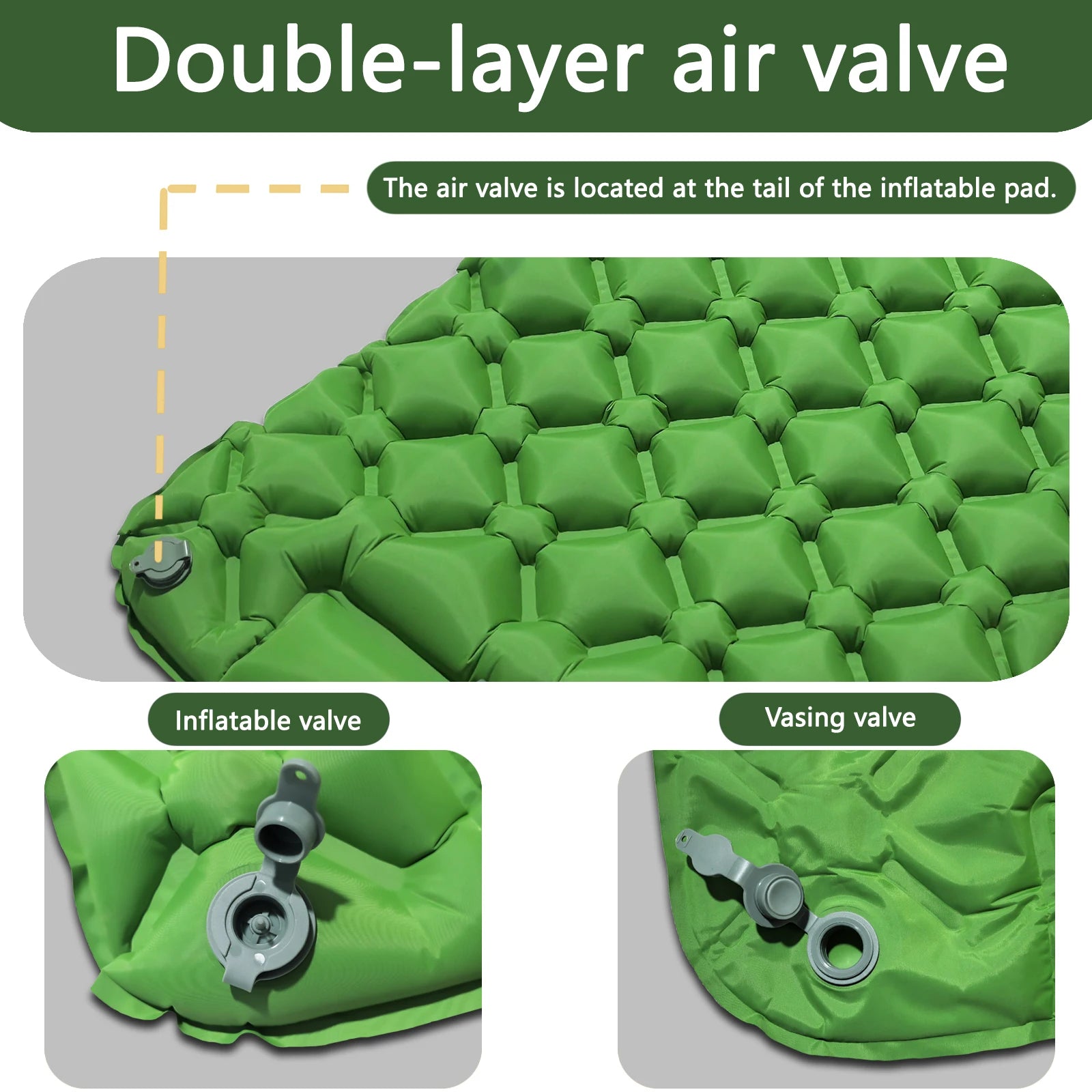 New Single Inflatable Mattress - Connectable, Lightweight & Portable for Camping, Travel, Home Use - Fast Shipping!