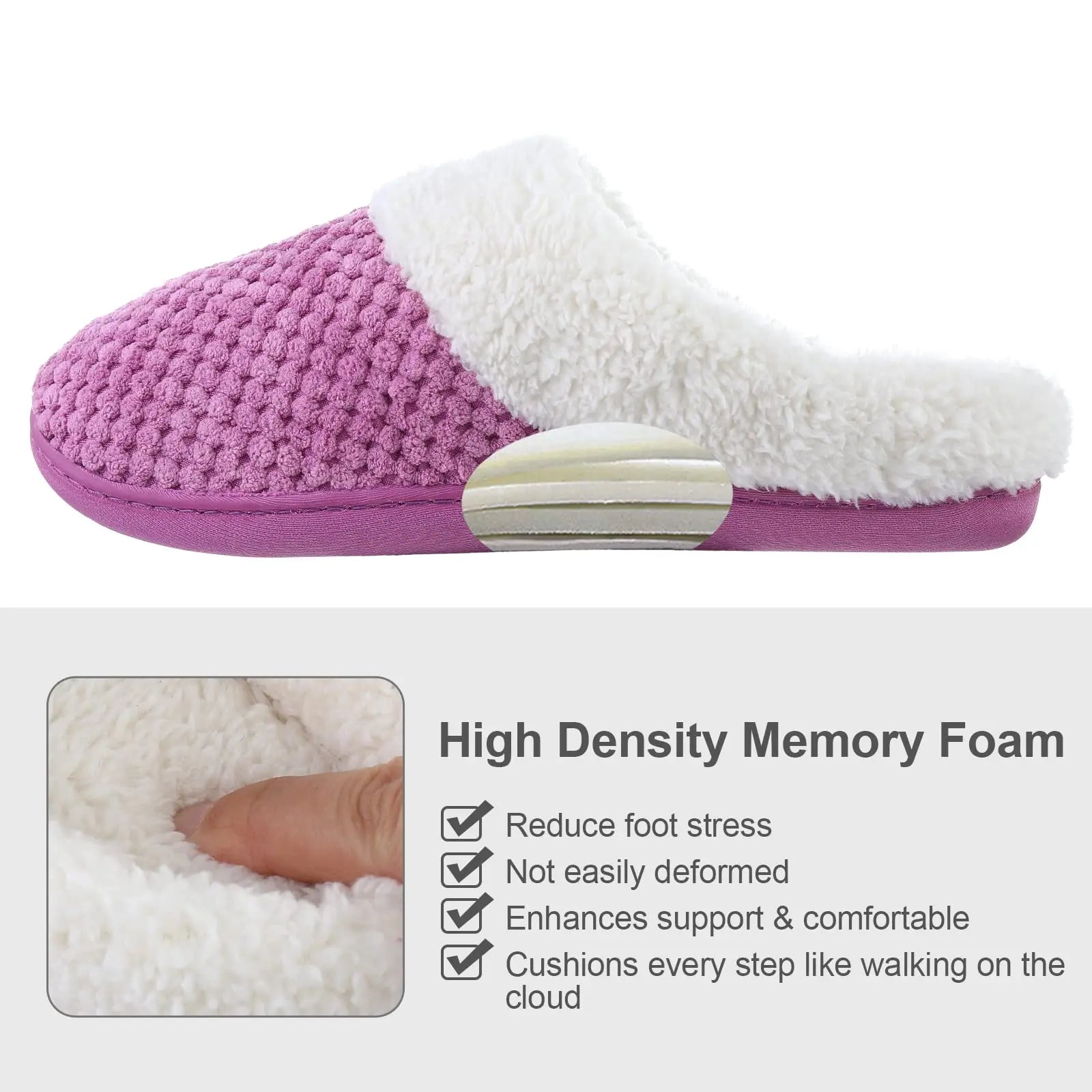 Unisex Winter Fur Slippers Warm Cosy Plush Fluffy Home Cotton Shoes Plush Anti-Skid and Indoor Furry Slippers For Men & Women