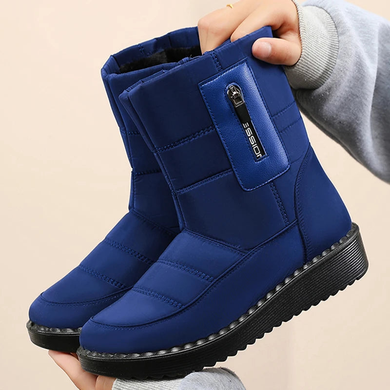 Boots Women Snow Plush Women's Boots Platform Women Shoes Casual Keep Warm Shoes Woman Flat Soft Winter Shoes Botas Mujer