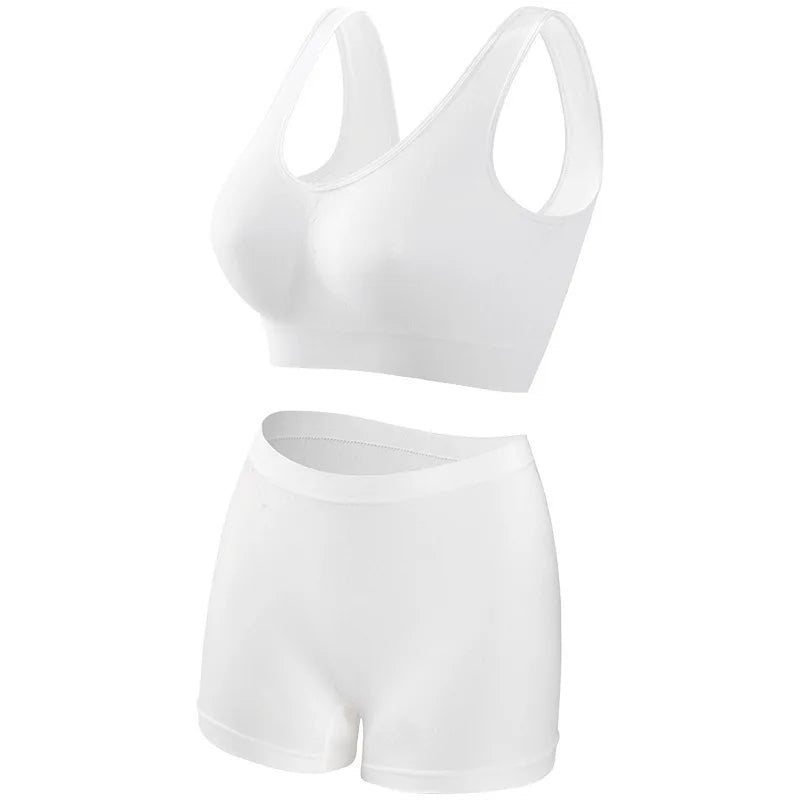 Underwear Women's Small Chest Gathered Without Steel Ring Sports Bra, Large Size Anti Glare Comfortable Beautiful Back Yoga Vest