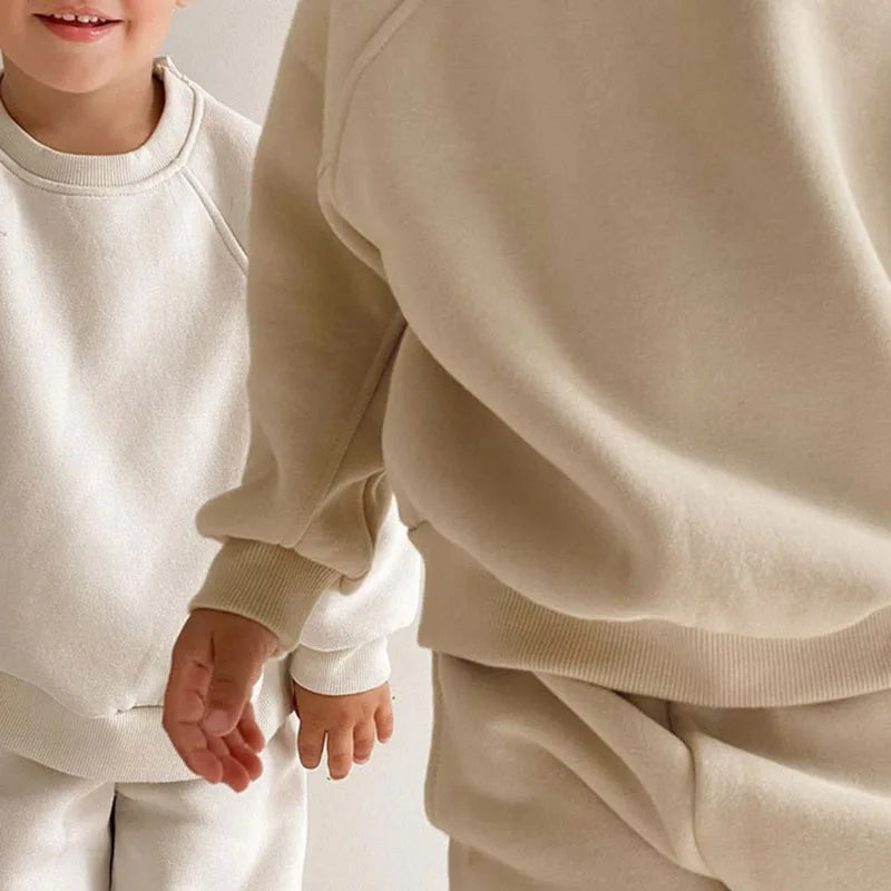 New Spring Boys Clothing Kids Girl Loose Leisure Sports Suit Children 2PCS Hoodie + Sweatpants 4-6Y Unisex