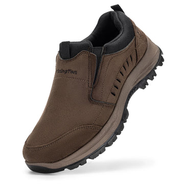 Men's Lightweight Shoes With Arch Support Insoles For All-Day Comfort - Flat Slip-On Loafers For Business Casual Wear