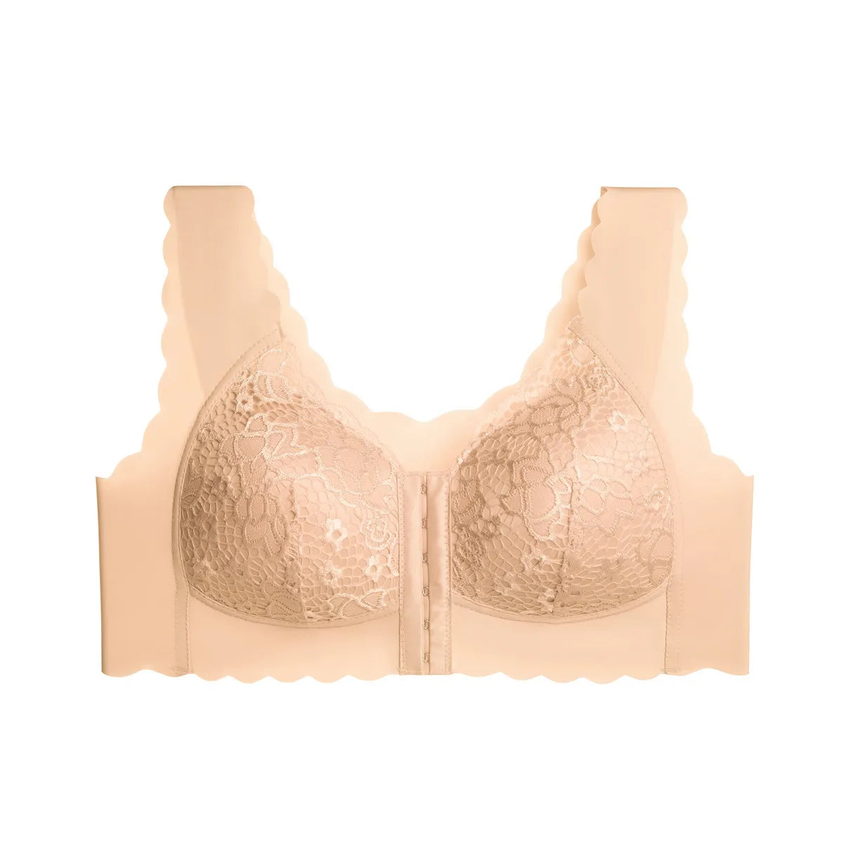 Large Size Front Closure Bra Wire Free Vest Brassiere Intimates Women's Push Up Bralette Underwear Front Lingerie for Female