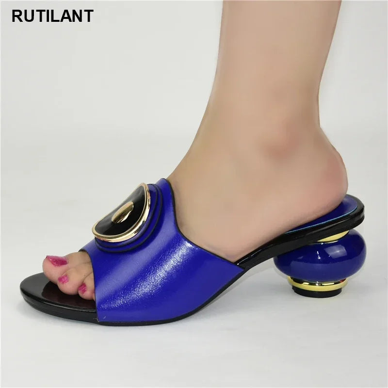 Fashion Aquare Toe High Heels Sandals Women Shoes Ladies Footwear Comfortable Fashion Sexy Wedding Shoe Female Summer Slippers