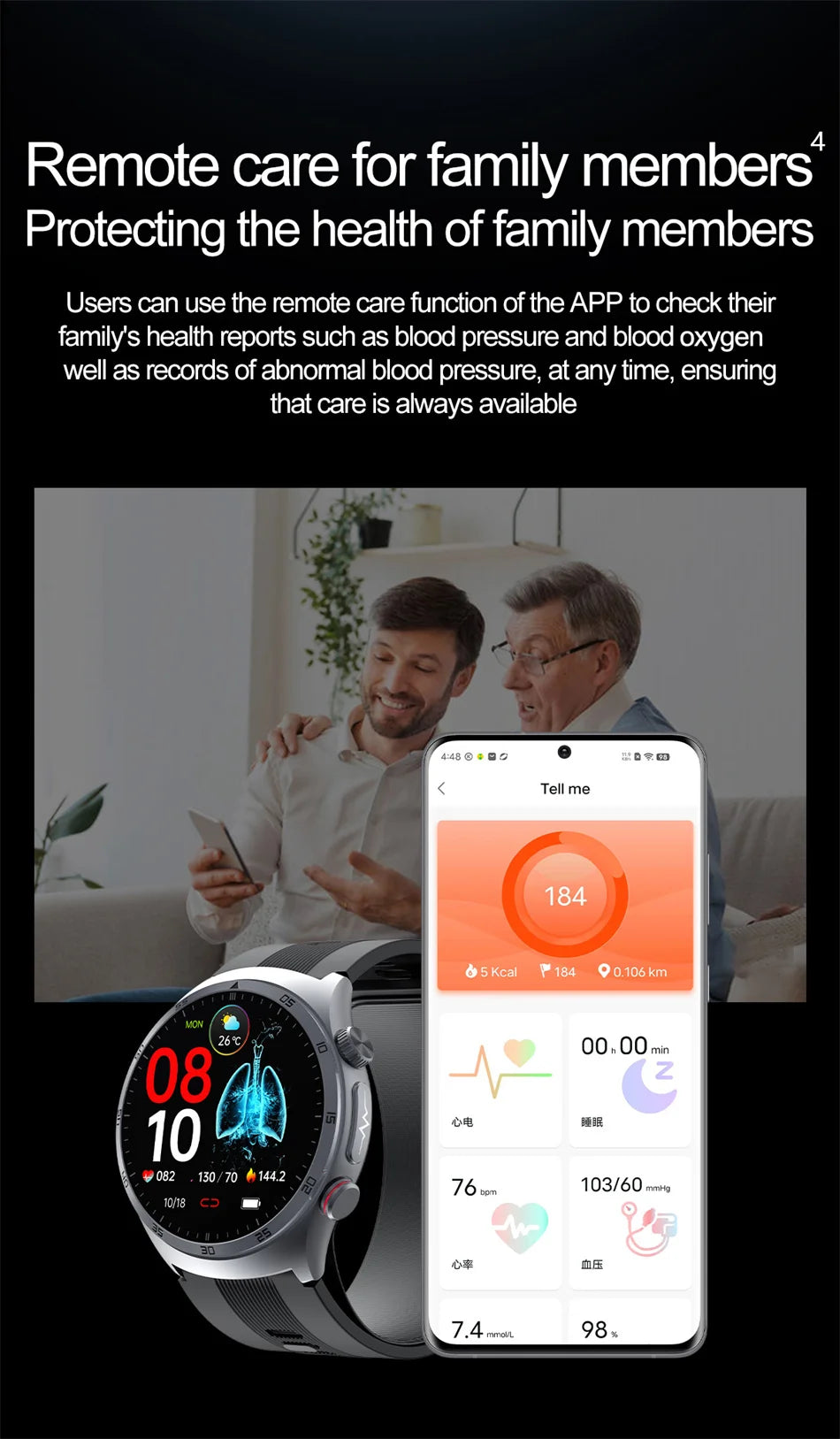 ECG Unisex Health Grade Smart Watch Air Pump Blood Pressure Blood oxygen ECG+PPG Bluetooth Call NFC Smartwatch For Men & Women