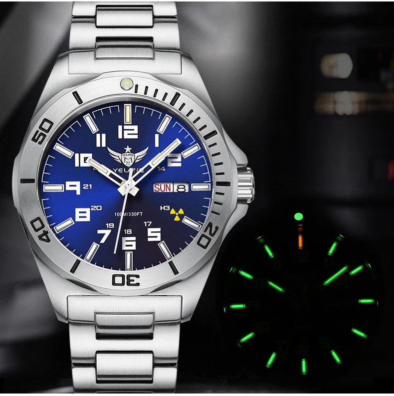 YELANG Watch Men's 44MM Mechanical Wristwatches Luxury Sapphire Glass AR Coated Automatic Watches 10BAR Waterproof Watch For Men