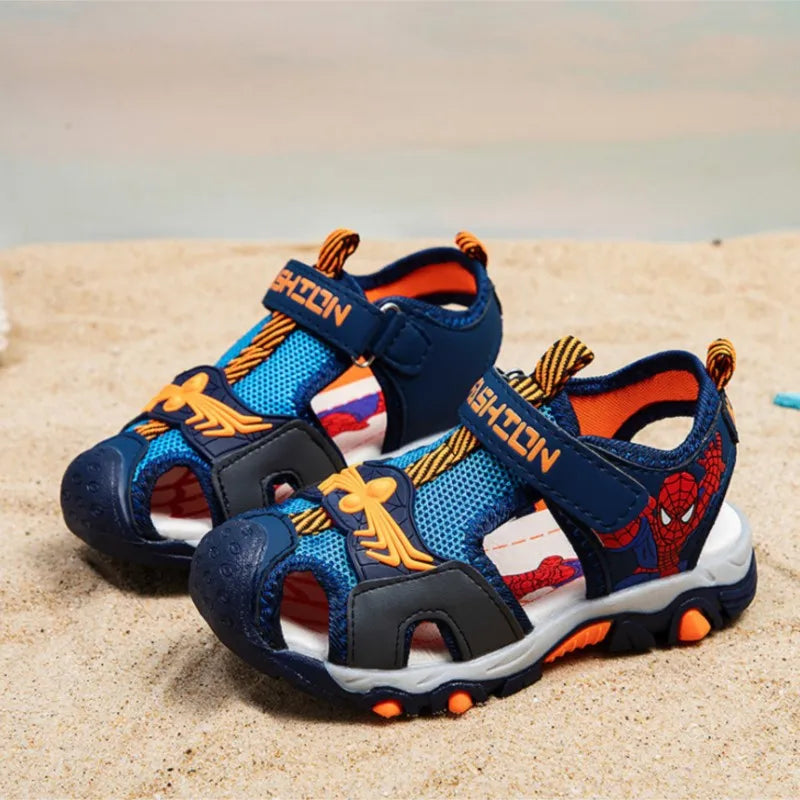Boys Sandals Summer Kids Beach Shoes Children Shoes Cartoon Spiderman Boys Shoes Baby Sandals Soft Toddler Kids Sandals