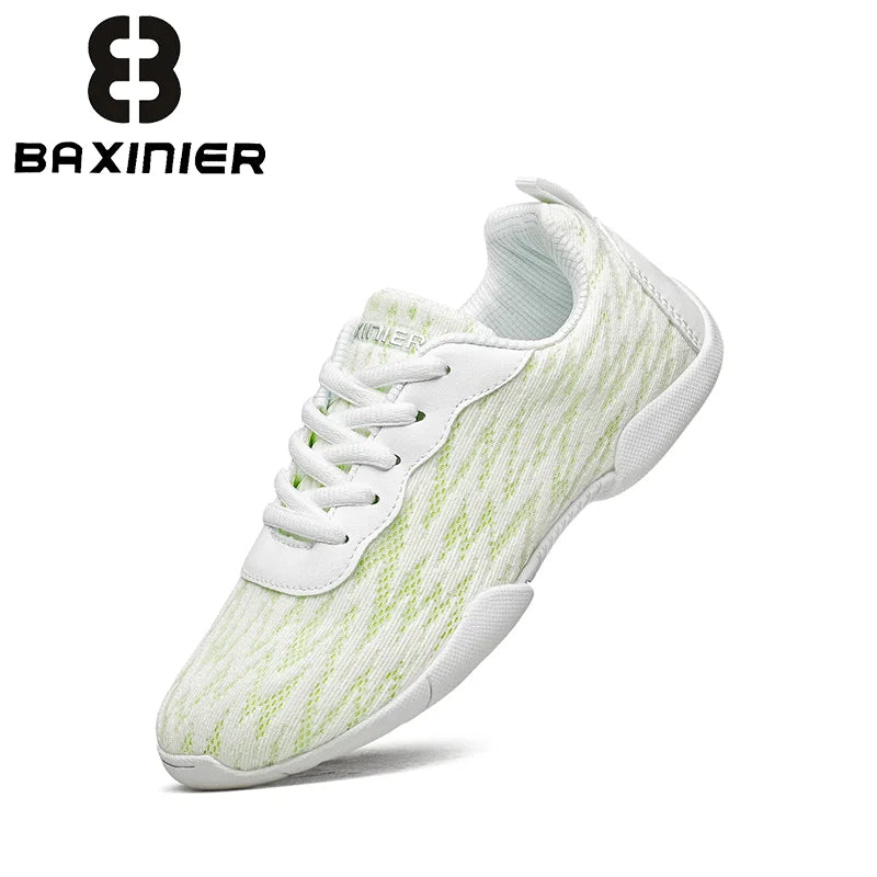 White Cheerleading Dancing Sneakers for Youth Girls Lightweight Perfect for Athletic Training Tennis Walking and Cheer