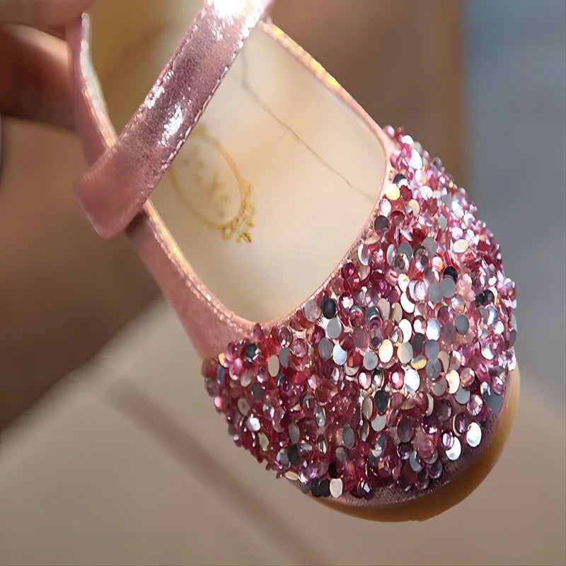 Spring New Children Shoes Girls Princess Shoes Glitter Children Baby Dance Shoes Casual Toddler Girl Sandals Crystal Shoes Party