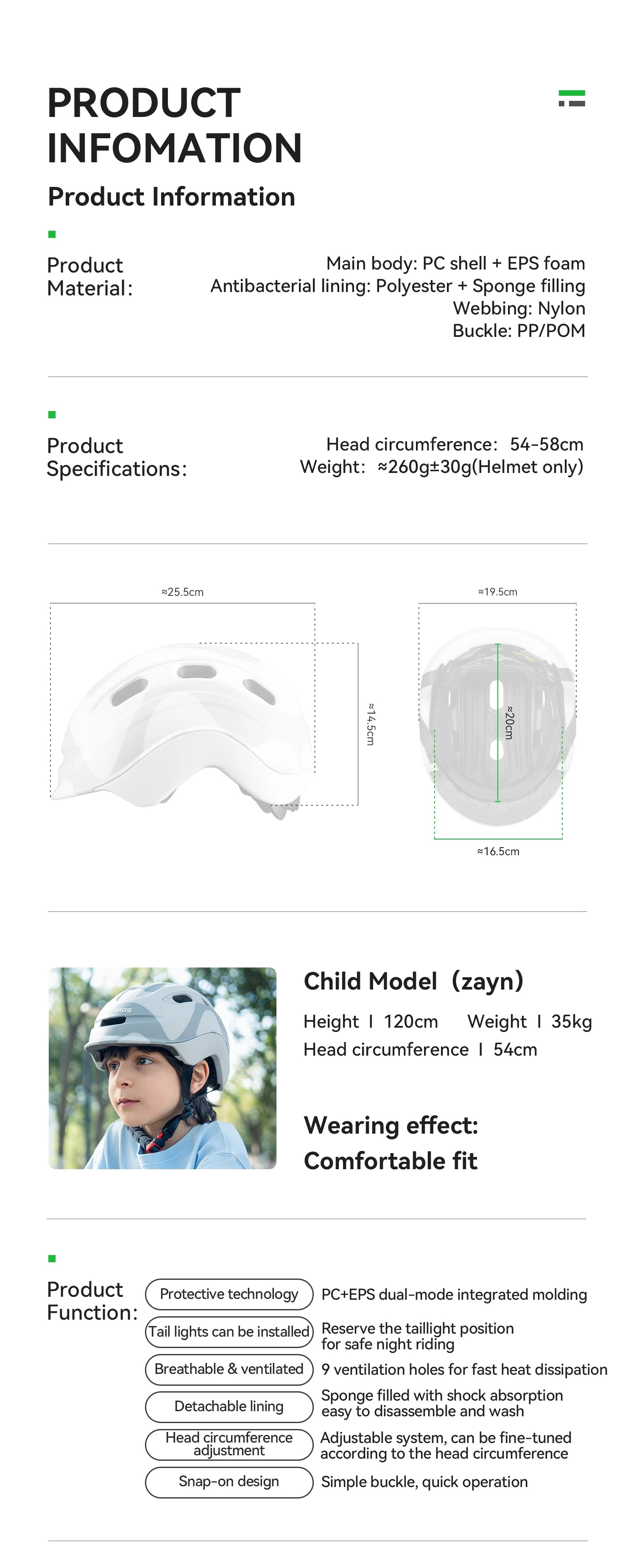 Youth Helmet Breathable Safety Helmet 6-18 years old Youth Cycling Ultralight Helmet Scooter Balance Kids Bike Helmet