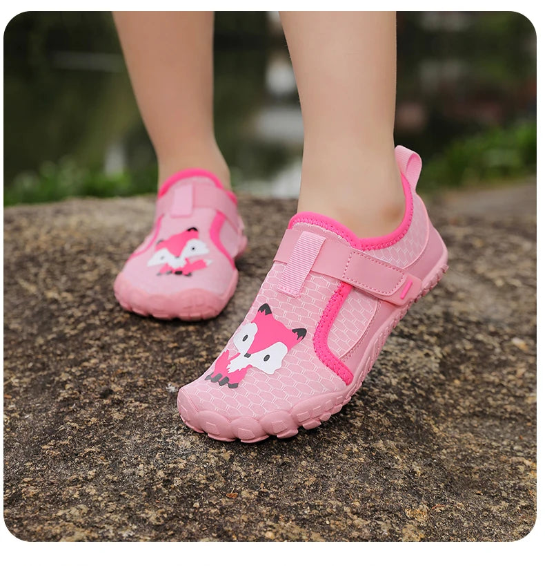 Kids Wide Toe Beach Shoes Lightweight Breathable Non Slip Rubber Sole with Durable Construction for Long Lasting Use
