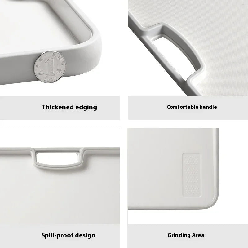 Double-Sided PP Cutting Board - Mold Proof/Antibacterial, BPA Free - Non-Slip/Dishwasher Safe for Veggies/Meat