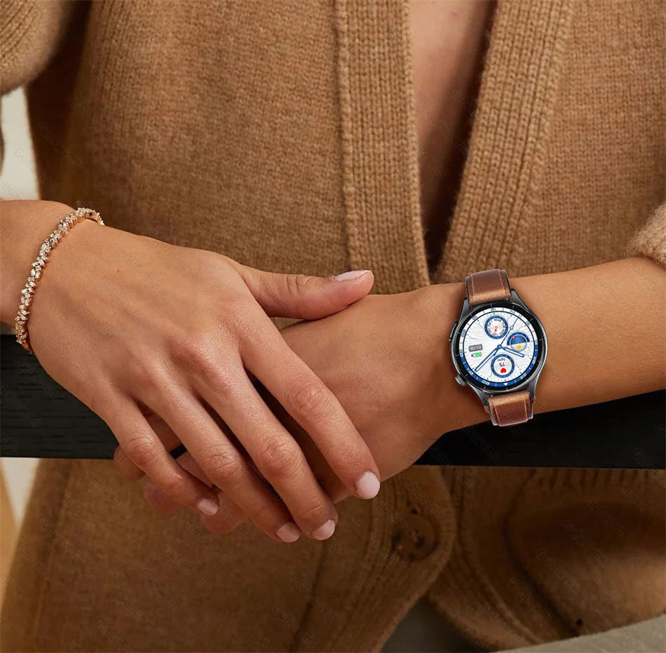 2025 Nieuw Smart Watch NFC ECG+PPG Bloedzuurstof Urinezuur Bloeddruk Saffier Smartwatch Heren - Compatibel met Samsung Galaxy, Xiaomi en Huawei IOS