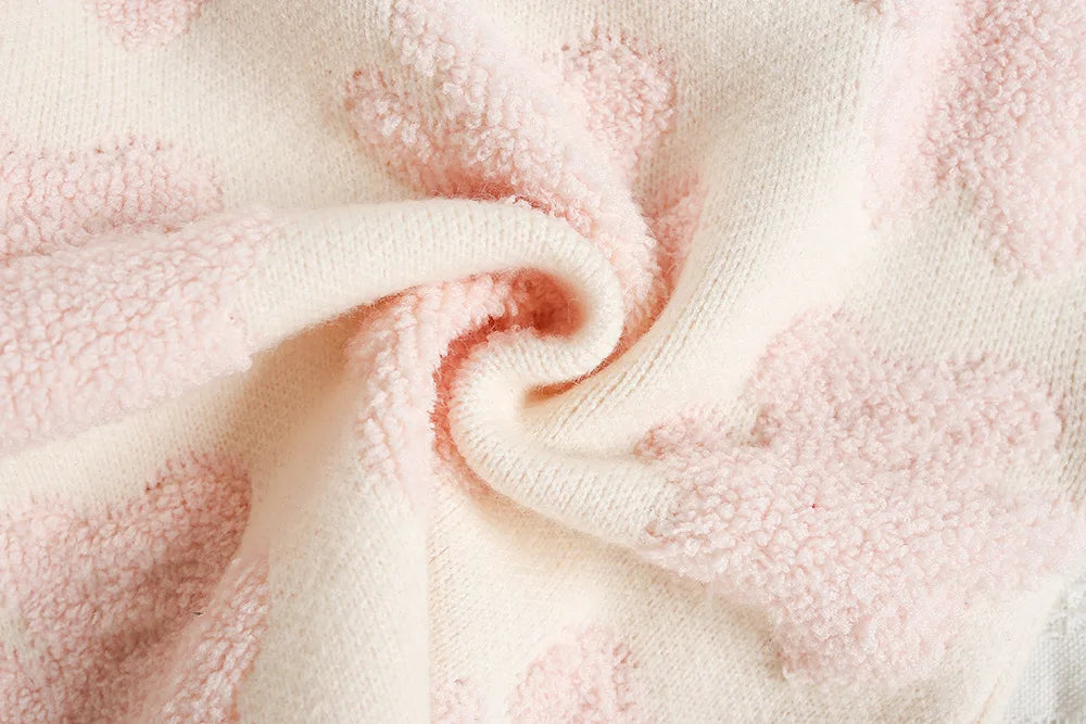 New Autumn Girls Knitted Sweater Sweet Bear Bow Kids Sweater Korean Loose Children Outwear Tops 9M-5T Girls