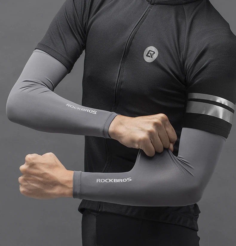 Ice Fabric Running Camping Sleeves Breathable Sleeve Quick Dry Arm Protect UV400 Arm Cover Summer Sports Safety Gear