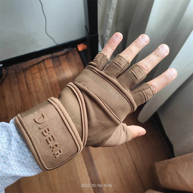 Anti-Slip Gym Gloves For Firm Grip on Bodybuilding And Weightlifting Equipment -  Suitable For Dumbbell Trainings, CrossFit Pull Ups & Workout Exercises