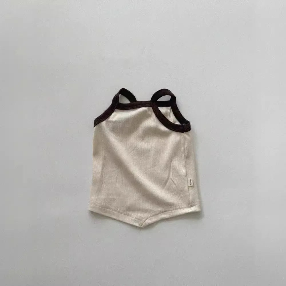 2025 Zomer Nieuwe Baby Mouwloze T-shirts Katoenen Baby Meisjes Effen Sling Tops Peuter Jongen Vest Casual Ademende Kinderkleding 0-2Y Unisex
