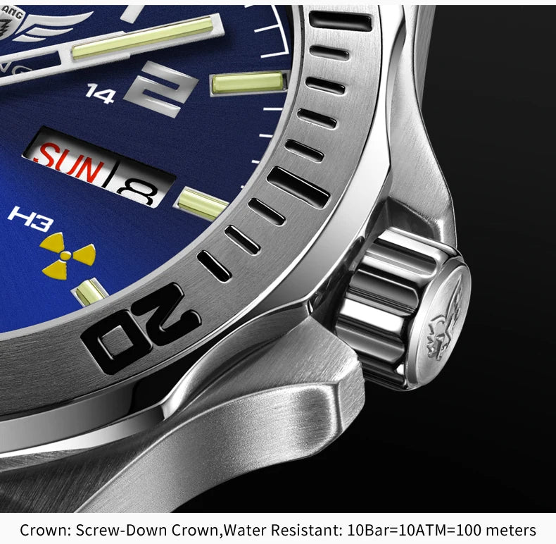 YELANG Watch Men's 44MM Mechanical Wristwatches Luxury Sapphire Glass AR Coated Automatic Watches 10BAR Waterproof Watch For Men