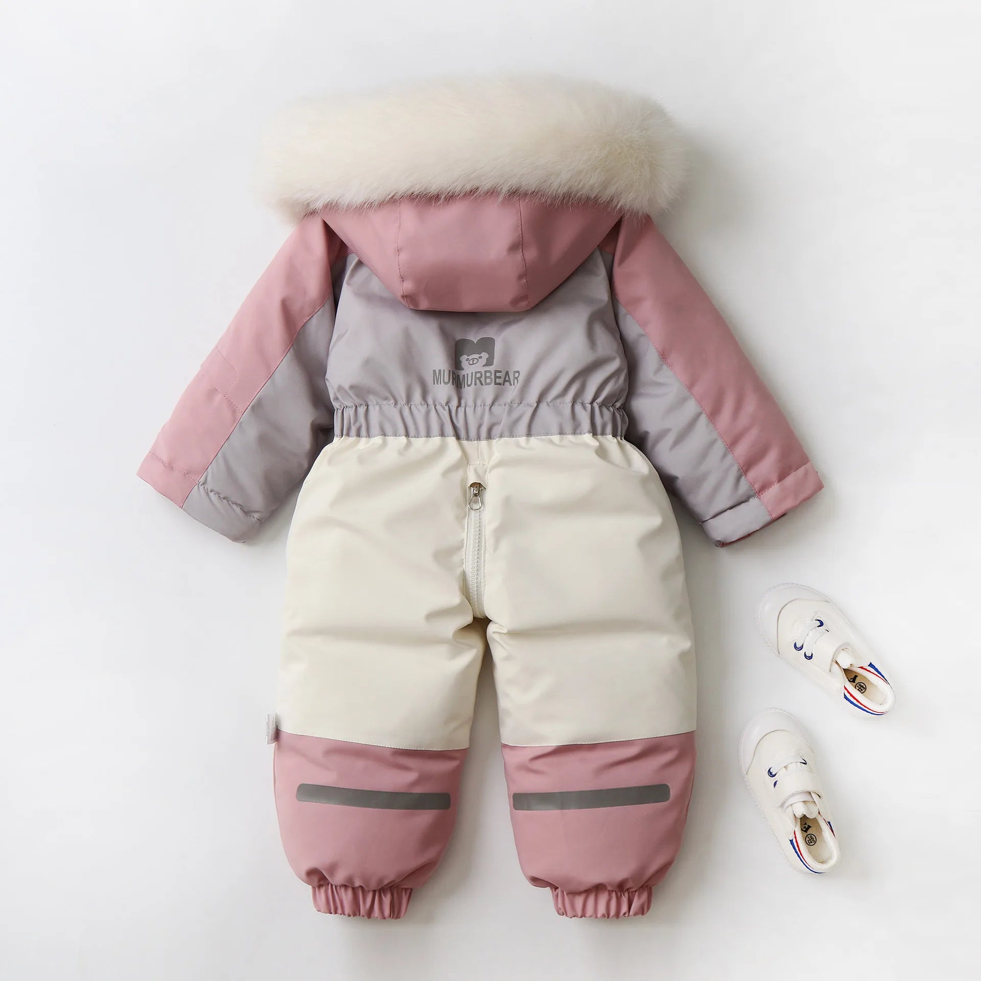 Winter Children's Clothes Snowsuit Boys Fur Lining Overalls Thicken Kids Snowsuit Hooded Ski Suit Girls Warm Jumpsuit 4-6Y Unisex