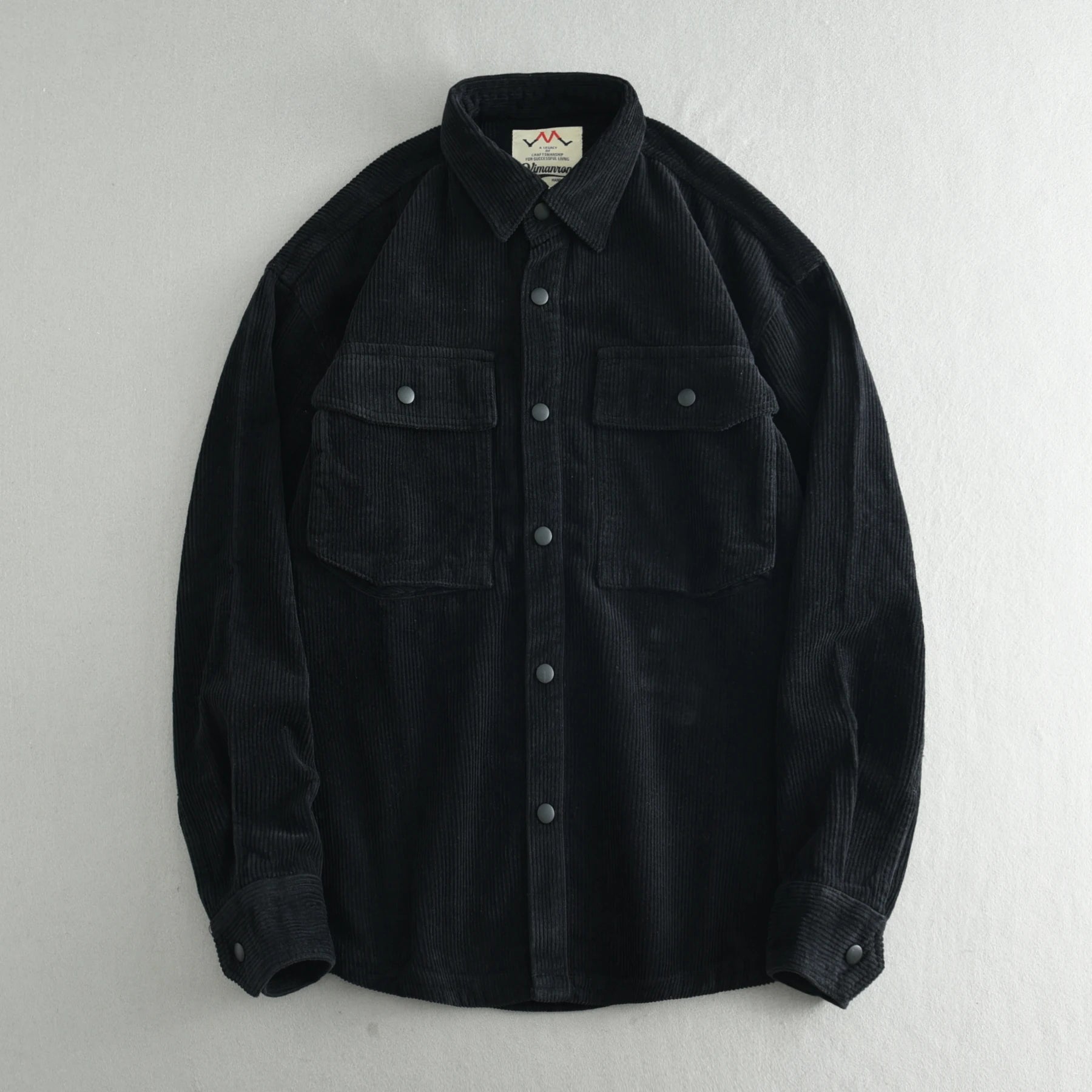 Herfst Winter Nieuw Amerikaans Retro Lange Mouw Revers Verdikt Corduroy Overhemd Heren 100% Katoen Gewassen Dubbele Zak Casual Jas