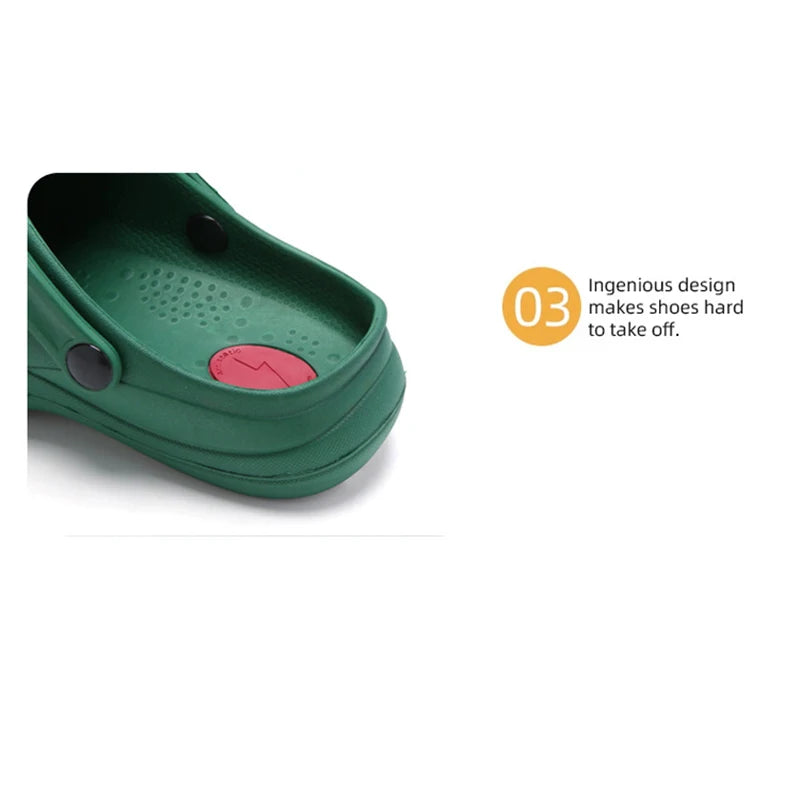 Lichtgewicht, slipvaste EVA-koksschoenen en sandalen voor heren - ideaal voor artsen, verpleegkundigen, keukens, restaurants, ziekenhuizen en laboratoria.