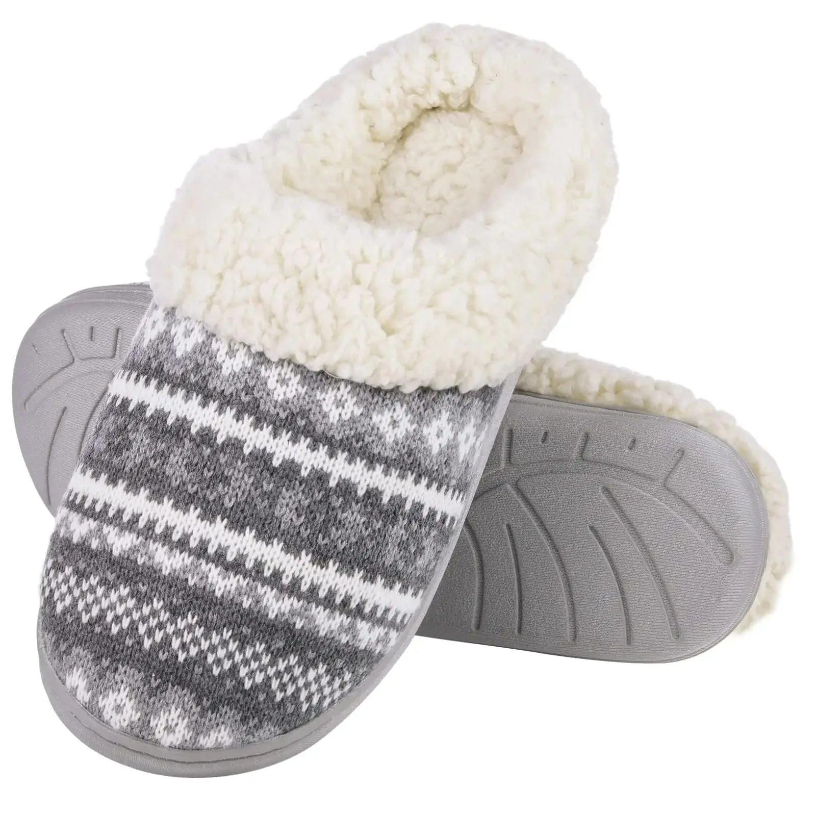 Unisex Winter Fur Slippers Warm Cosy Plush Fluffy Home Cotton Shoes Plush Anti-Skid and Indoor Furry Slippers For Men & Women
