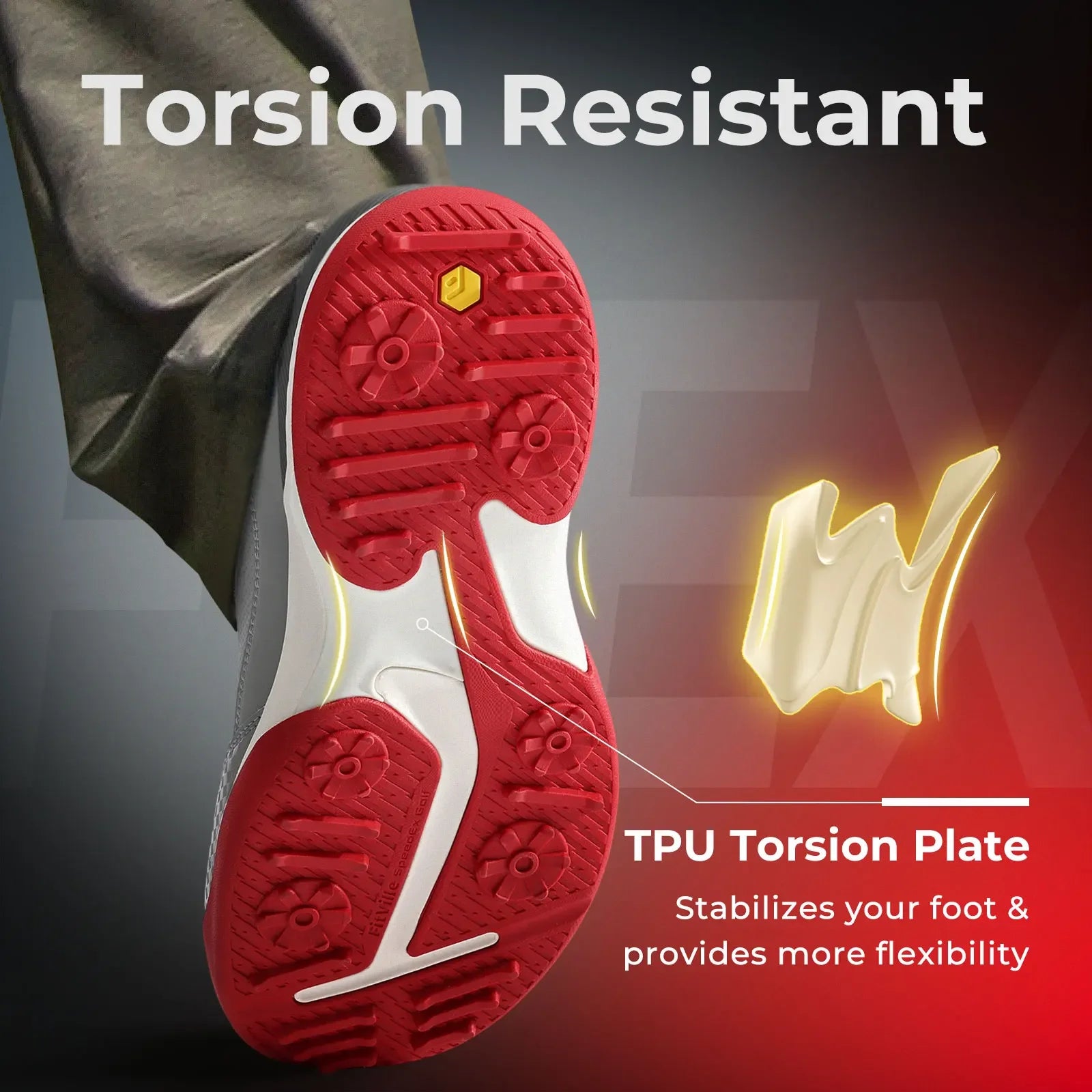 Men's Wide Design Water-Resistant Professional Golf Shoes - Outdoor Anti-Slip Sport Shoes