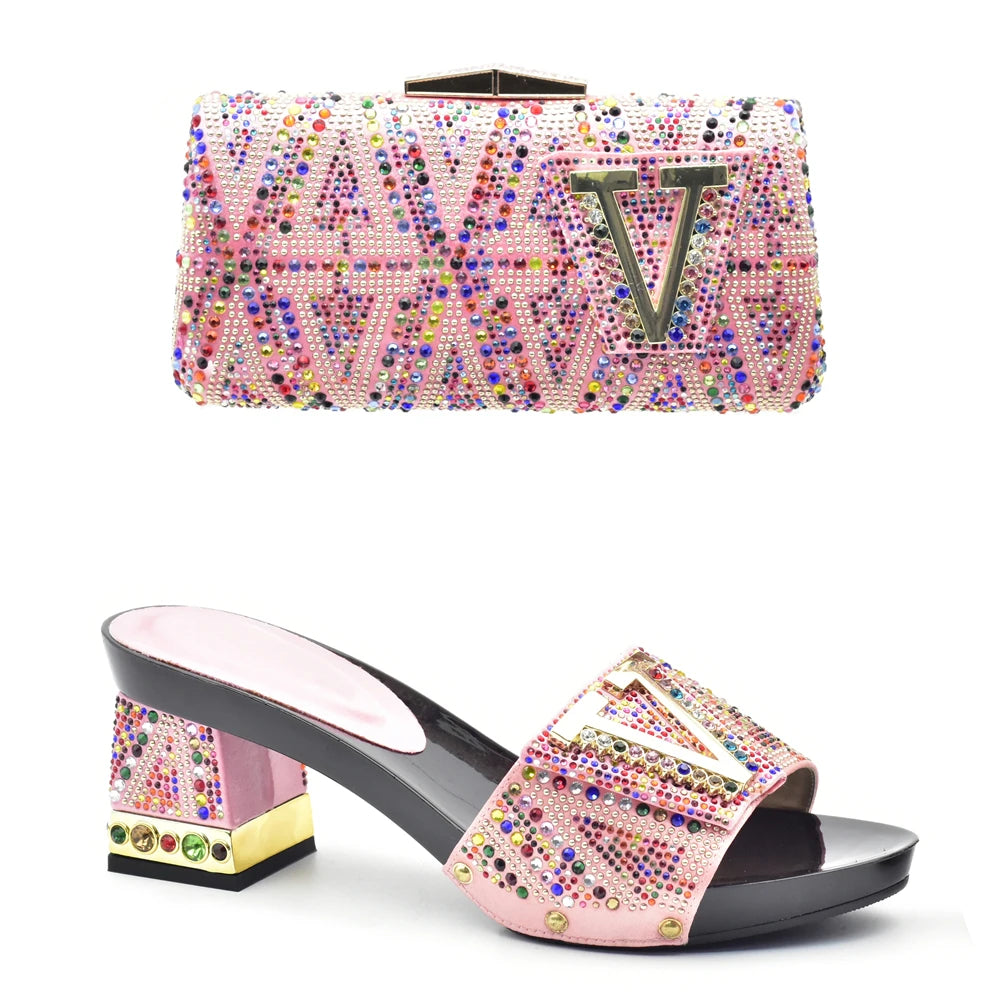 Italian Shoes with Matching Bags for Wedding Italy Shoe and Bag Set In New 2025 Nigerian Shoes and Matching Bags