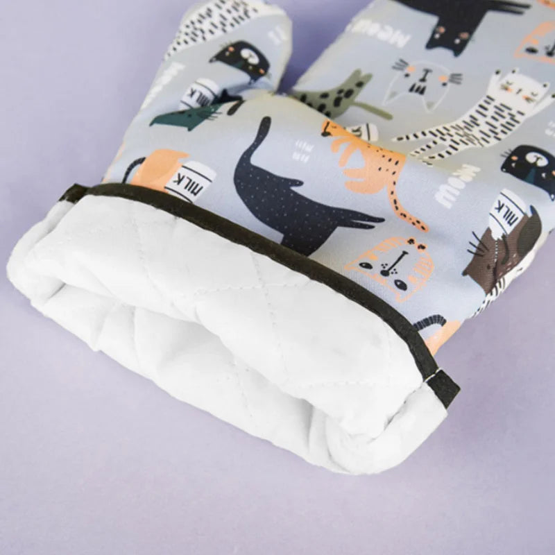 GIANXI Microwave Mitts Gloves  Anti-scald  Heat Resistant Insulation Non-slip Kitchen Tools Oven Mitts Baking Accessories