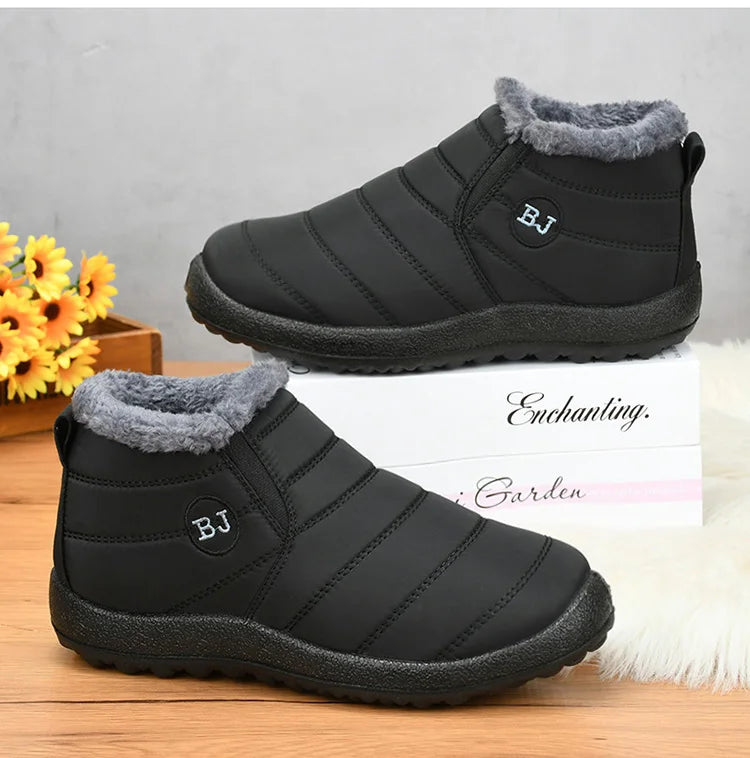 Unisex Snow Warm Boots  Slip-On Winter Shoes Fashion Shoes Waterproof Ankle Work Boots For Men & Women